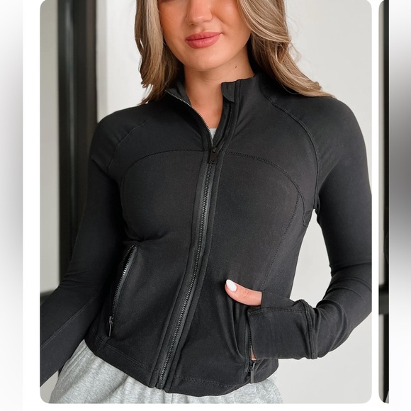 Rae Mode Jackets & Blazers - Rae Mode Zip Up Long Sleeve Jacket Black Slightly Cropped Womens Size XL